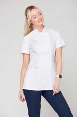 Megkötős kozmetikus tunika SPA 7 - WHITE