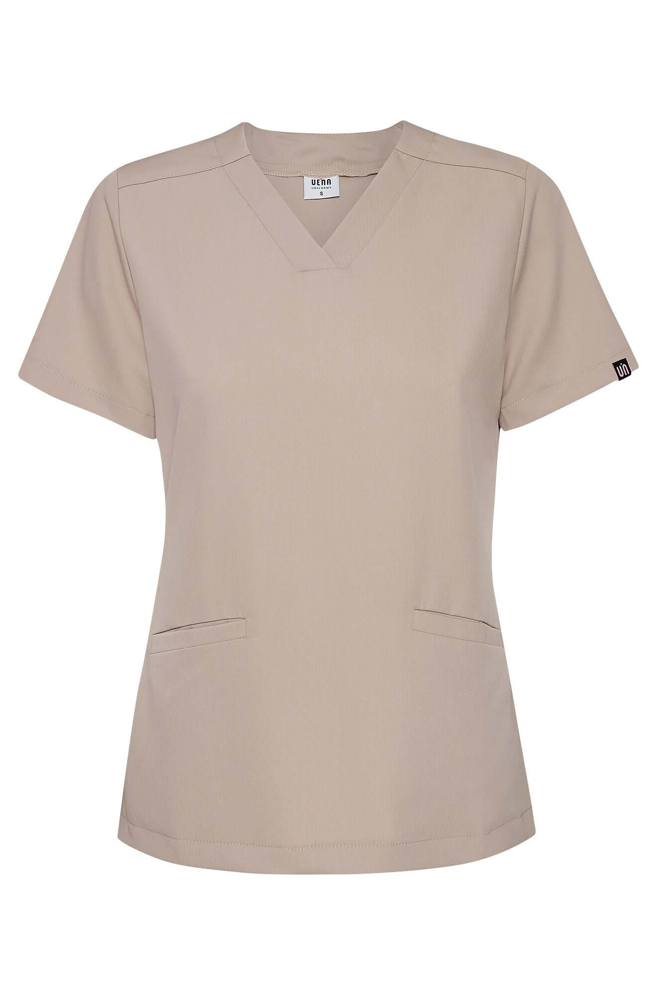 Női orvosi felső EMILY (scrubs) - LATTE