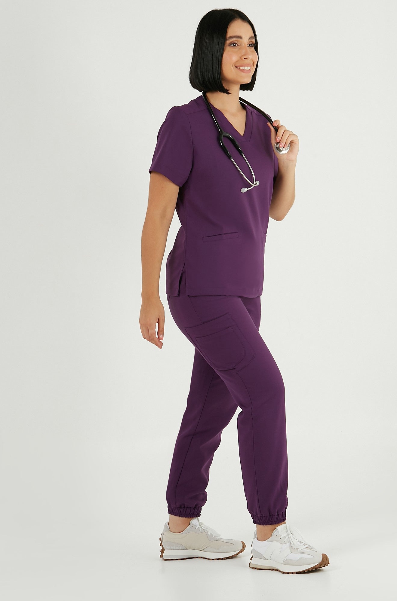 Bluza medyczna EMILY scrubs - ROYAL PLUM