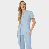 Megkötős orvosi tunika AMELIA - BABY BLUE