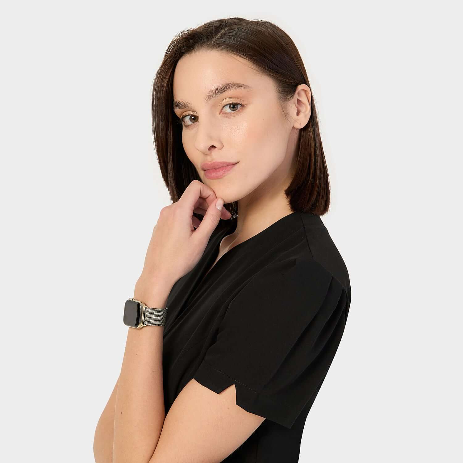Megkötős orvosi tunika AMELIA - BLACK