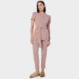 Megkötős orvosi tunika AMELIA - DUSTY PINK