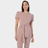 Megkötős orvosi tunika AMELIA - DUSTY PINK