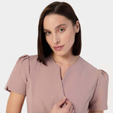 Megkötős orvosi tunika AMELIA - DUSTY PINK