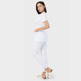 Zdravotnická halenka AMELIA s vázáním - WHITE