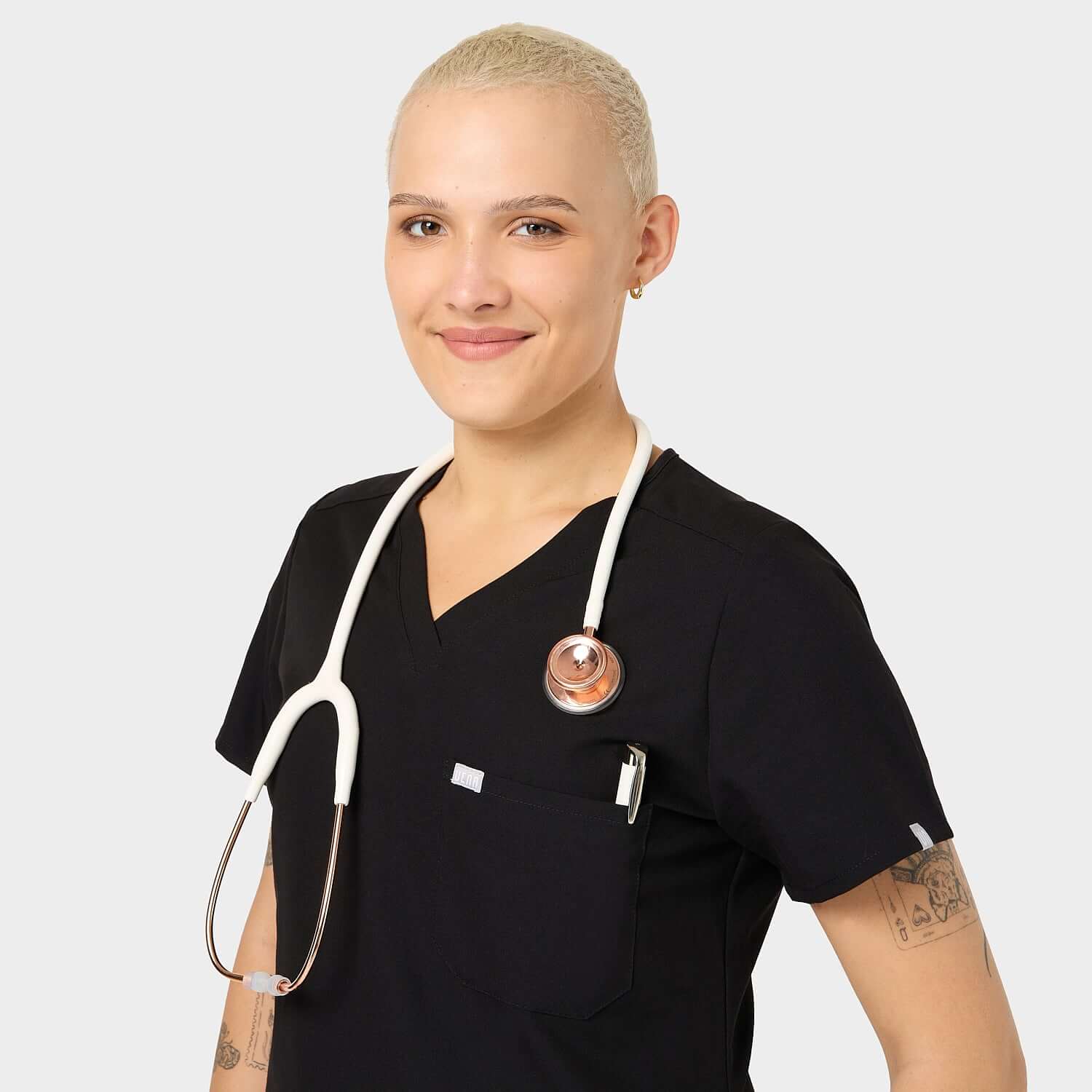 Női orvosi felső ARIA - BLACK