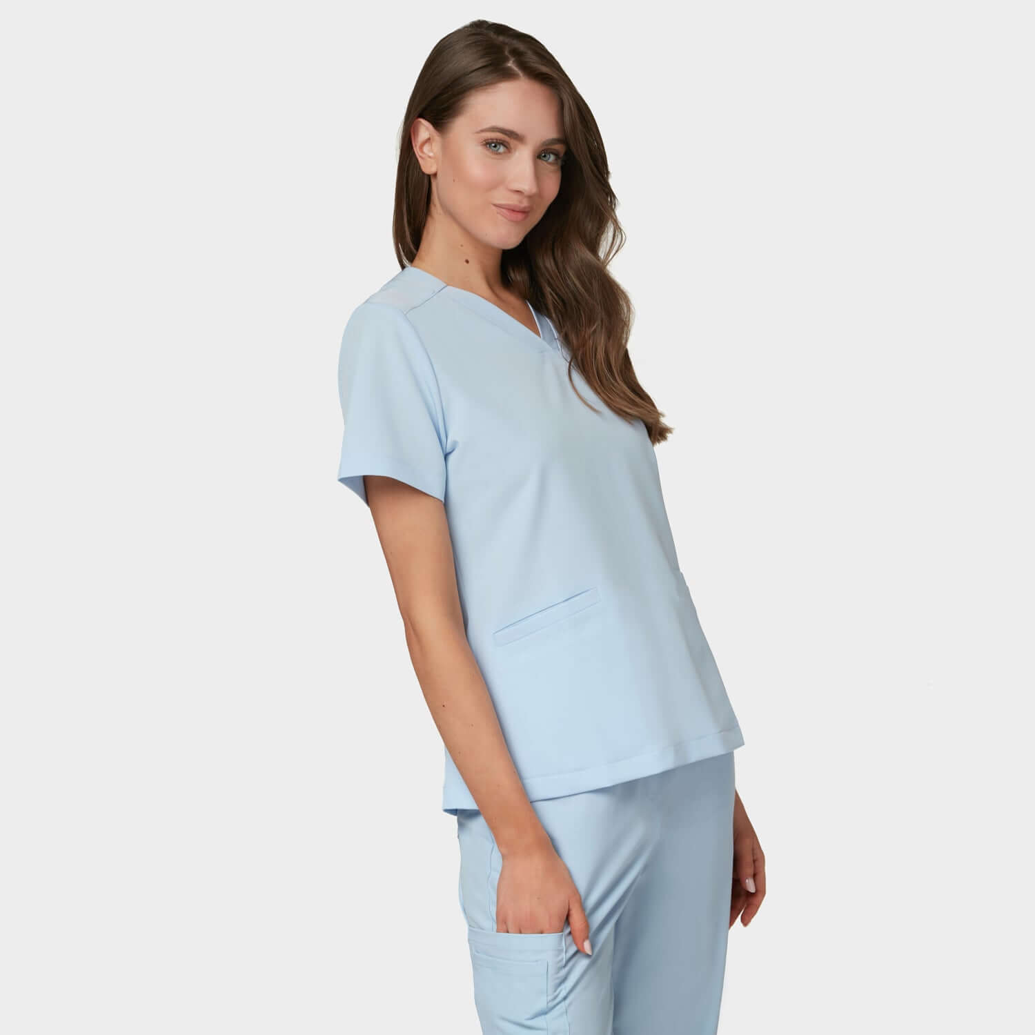Női orvosi felső EMILY (scrubs) - BABY BLUE