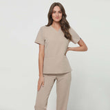 Női orvosi felső EMILY (scrubs) - LATTE
