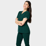 EMILY scrubs medical blouse - MOSS GREEN