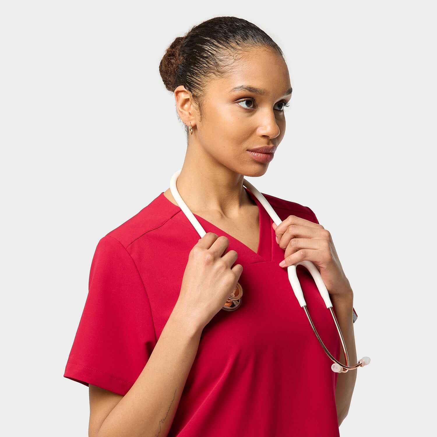 Zdravotnická halenka EMILY scrubs - RED CHERRY
