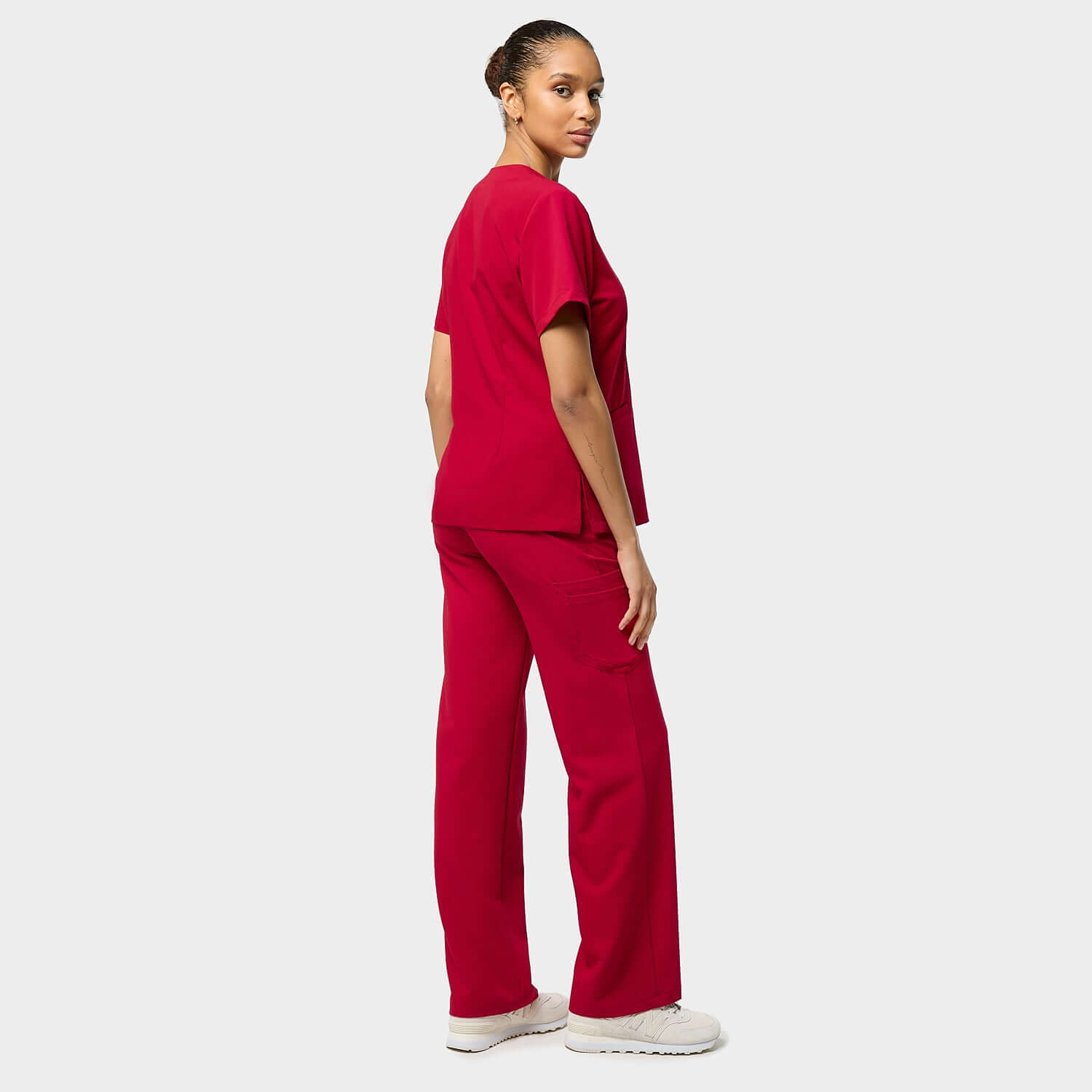 Zdravotnická halenka EMILY scrubs - RED CHERRY