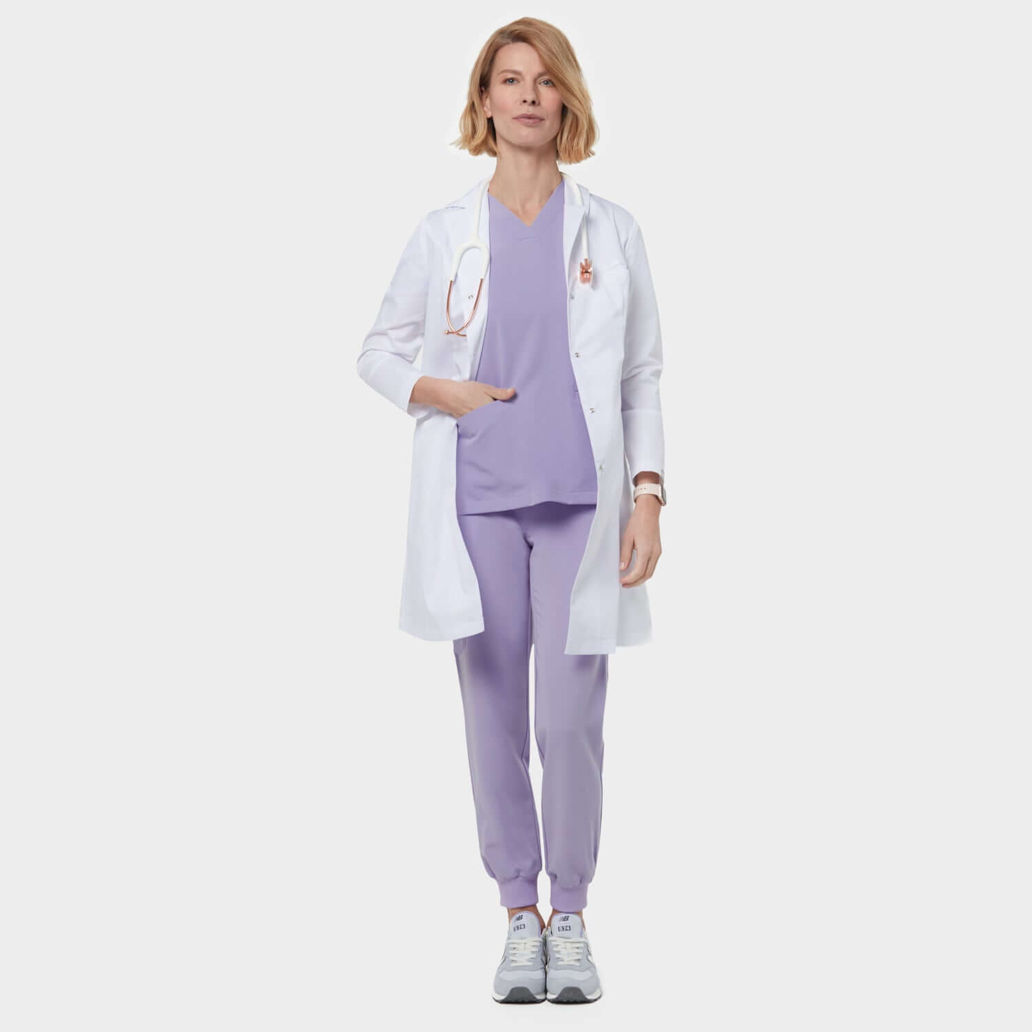 Női orvosi felső EMILY (scrubs) - SOFT LILAC