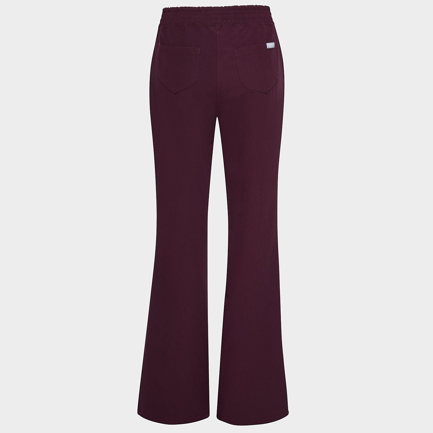 Spodnie medyczne flare Burgundy - kobiece, modne, do bluzy medycznej - Vena Uniformy