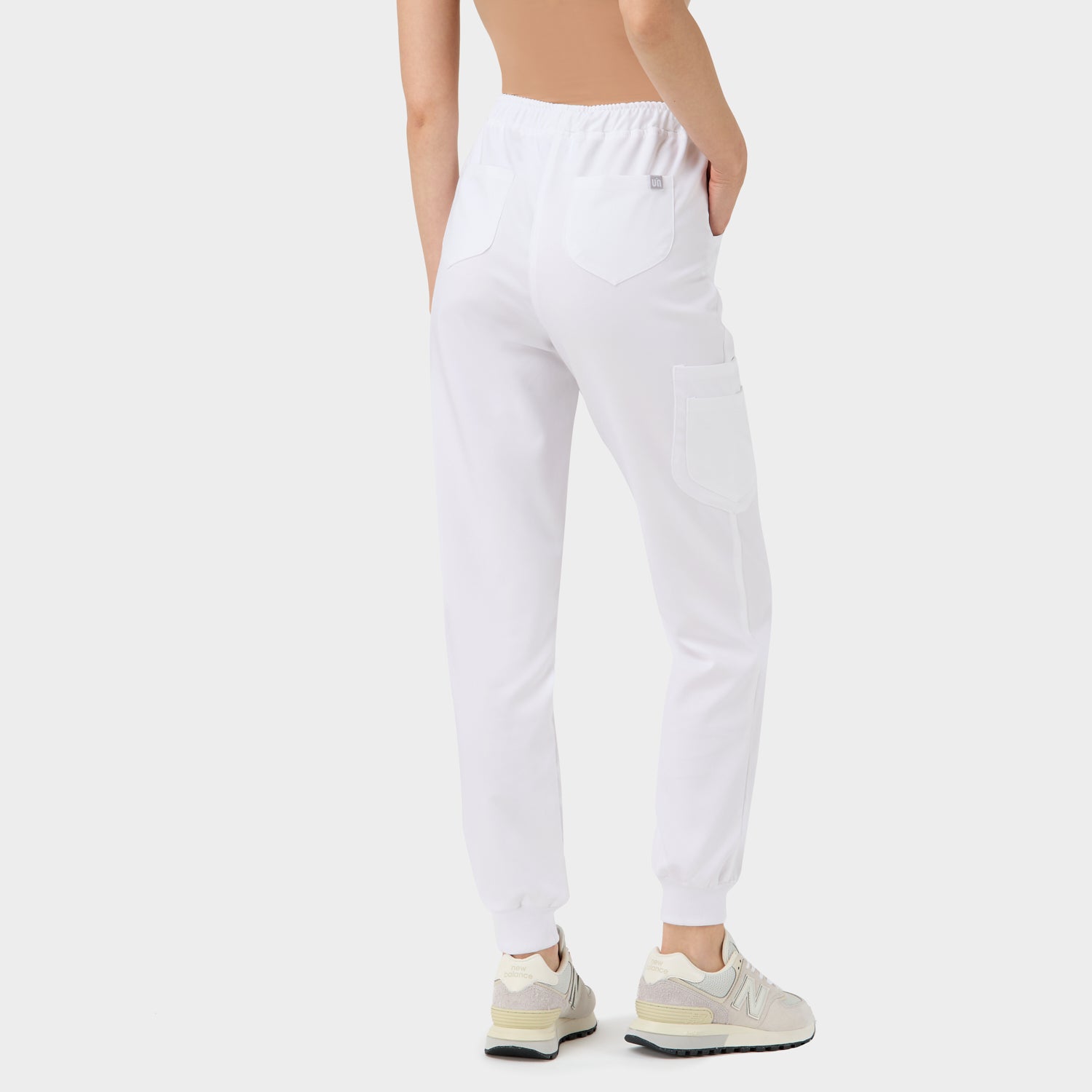 Spodnie medyczne joggery - WHITE