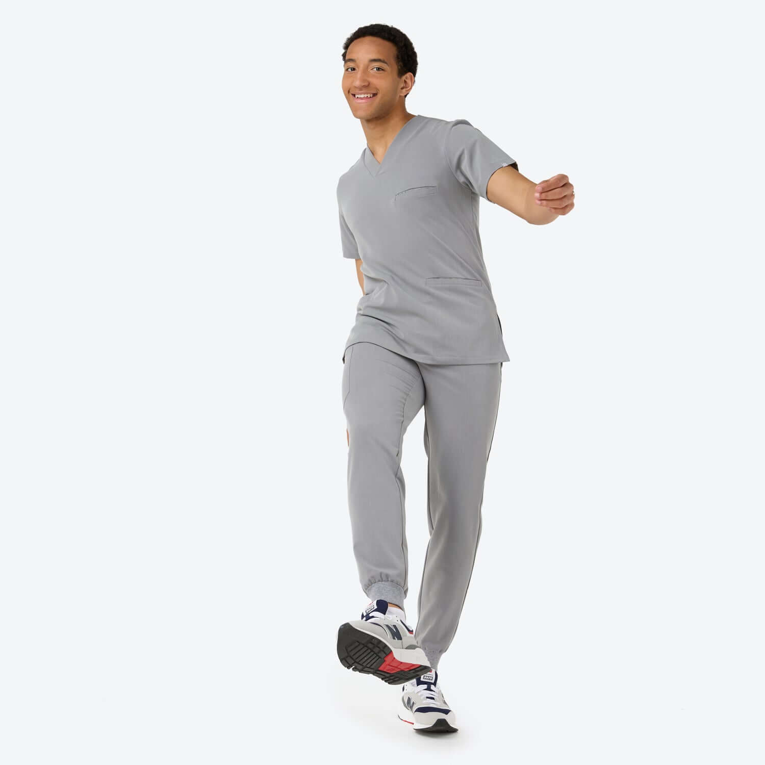 Bluza medyczna męska w kolorze Misty Grey