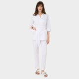 SOPHIA medical apron, 3/4 sleeves - WHITE 