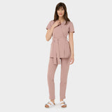 SOPHIA Tie-Up Medical Apron - DUSTY PINK