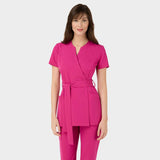 Zdravotnická halenka SOPHIA s vázáním - RASPBERRY SORBET