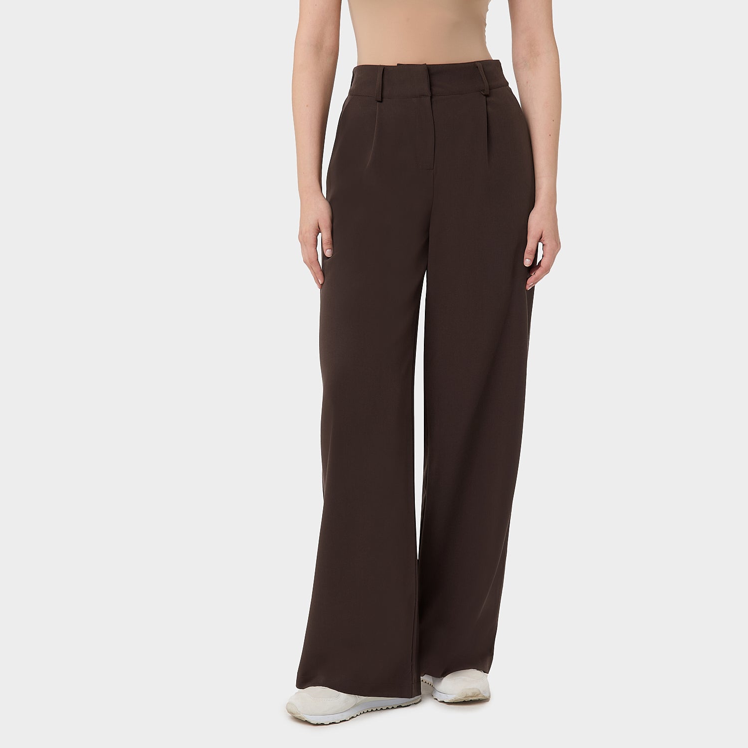Spodnie medyczne damskie Aura Dark Chocolate - wygodne i eleganckie do pracy - Vena Uniformy