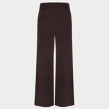 Damskie spodnie medyczne Aura Dark Chocolate - efektowne, wysokostanowe, kobiece - Vena Uniformy