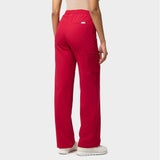 Women's wide medical trousers - RED CHERRY
