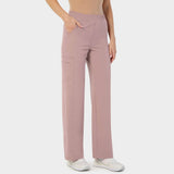 Női bő szárú orvosi nadrág - DUSTY PINK