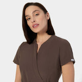 SOPHIA tied medical apron - MILK CHOCOLATE 